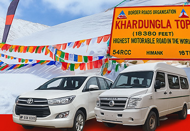 Leh to Khardung La taxi service